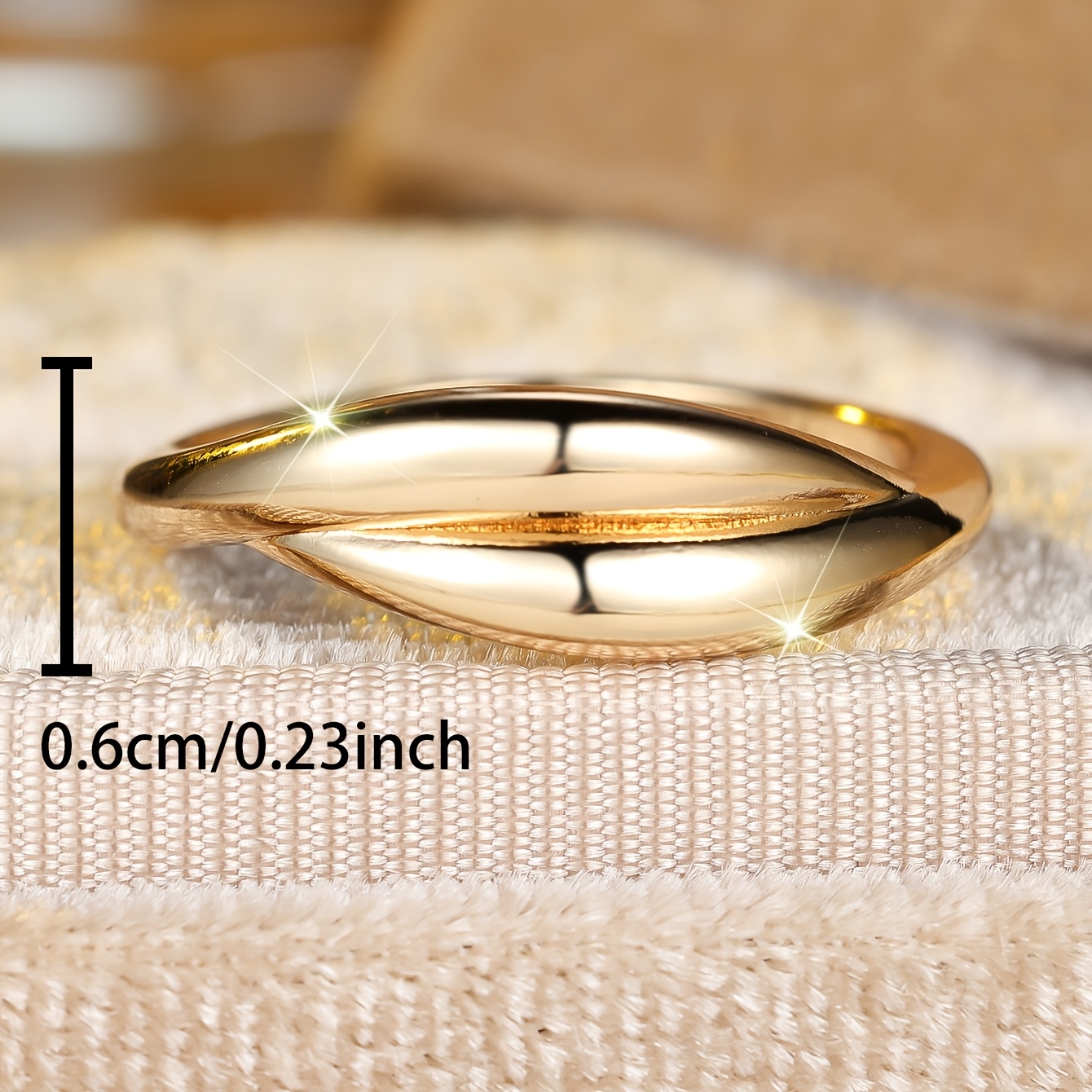 Women's Glossy Classic Fashion Ring, Elegant Accessory